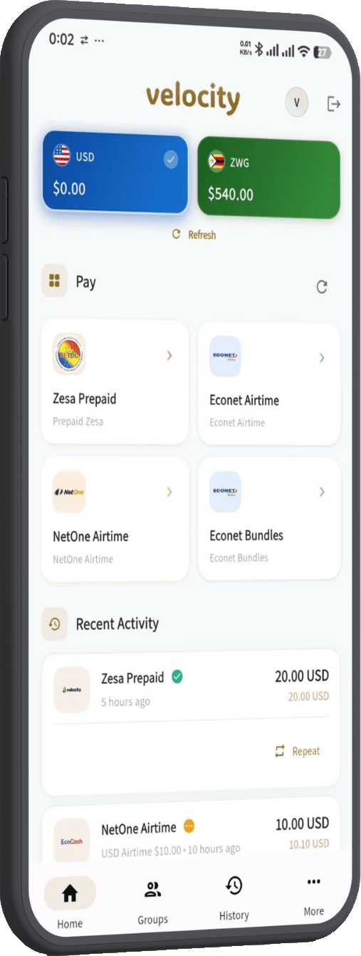 Velocity Pay — batched utility payments, instant delivery and Buy Now, Pay Later
